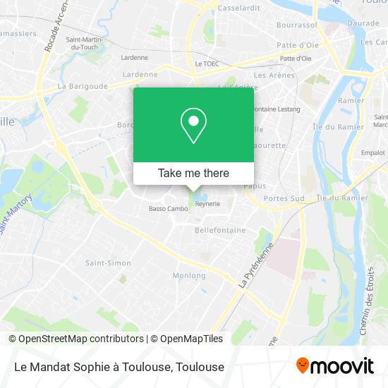 Le Mandat Sophie à Toulouse map