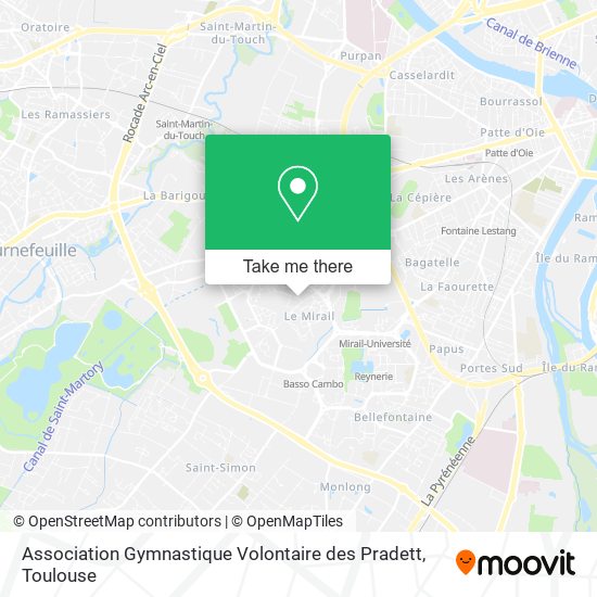 Mapa Association Gymnastique Volontaire des Pradett