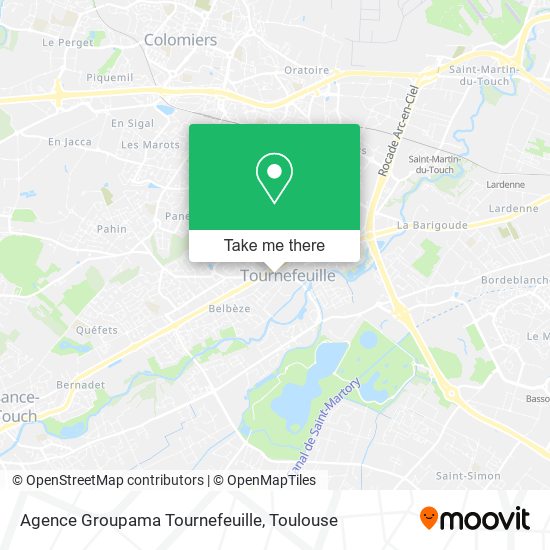 Mapa Agence Groupama Tournefeuille
