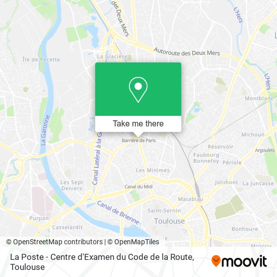 La Poste - Centre d'Examen du Code de la Route map