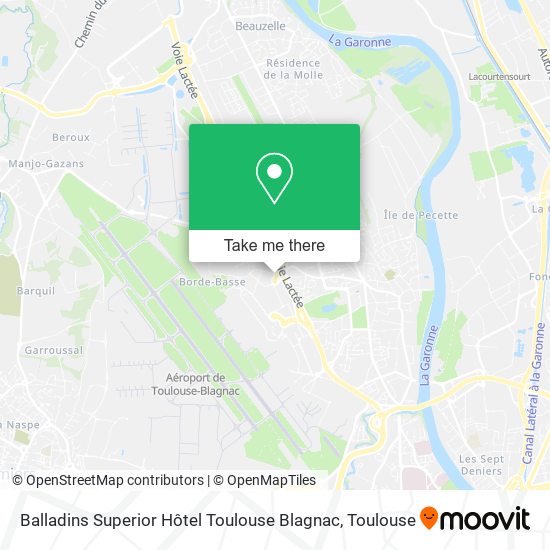 Balladins Superior Hôtel Toulouse Blagnac map