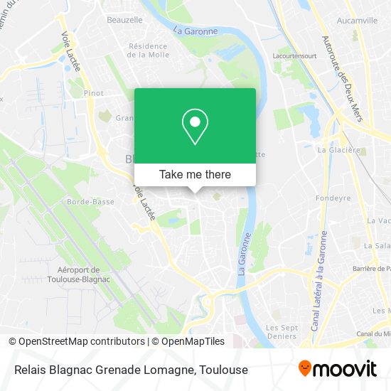 Relais Blagnac Grenade Lomagne map