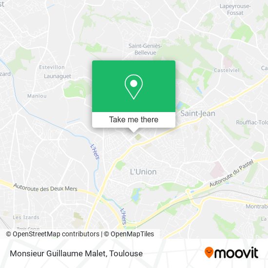 Mapa Monsieur Guillaume Malet