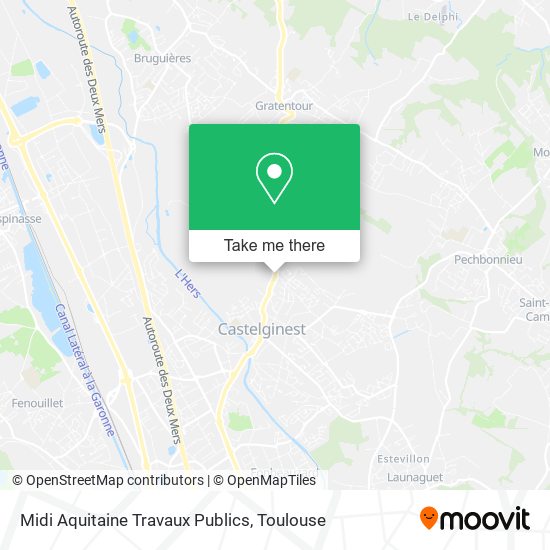 Midi Aquitaine Travaux Publics map