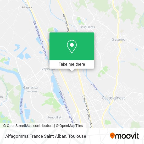 Mapa Alfagomma France Saint Alban