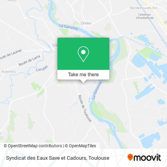 Syndicat des Eaux Save et Cadours map