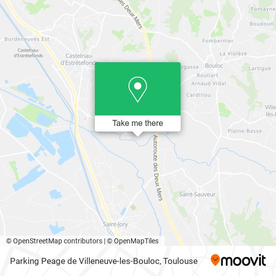 Mapa Parking Peage de Villeneuve-les-Bouloc