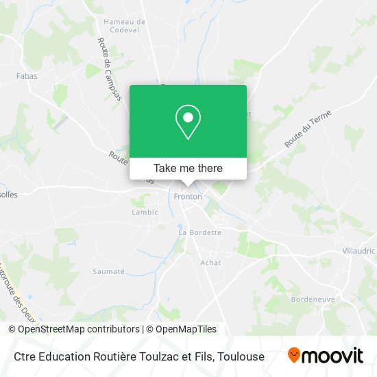 Ctre Education Routière Toulzac et Fils map