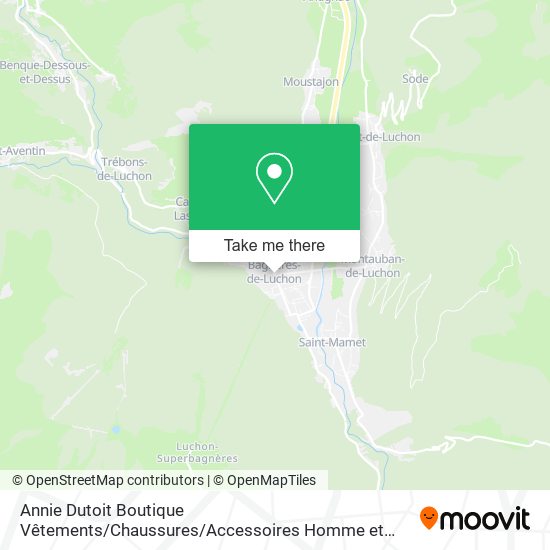 Annie Dutoit Boutique Vêtements / Chaussures / Accessoires Homme et Femme map
