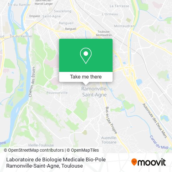 Mapa Laboratoire de Biologie Medicale Bio-Pole Ramonville-Saint-Agne