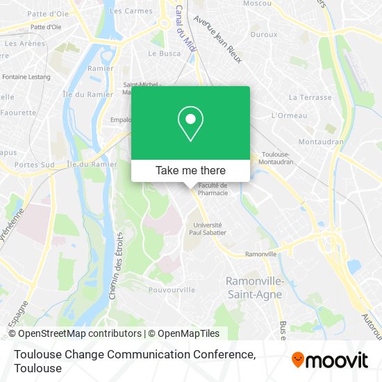 Mapa Toulouse Change Communication Conference