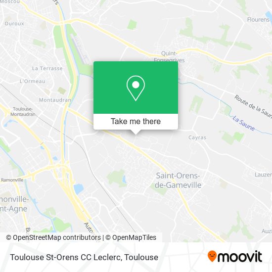 Mapa Toulouse St-Orens CC Leclerc