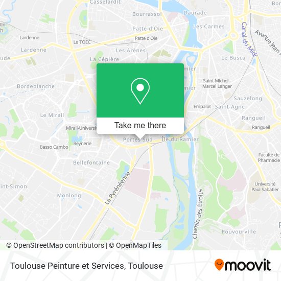 Mapa Toulouse Peinture et Services