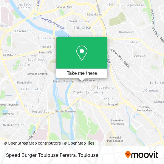 Mapa Speed Burger Toulouse Feretra