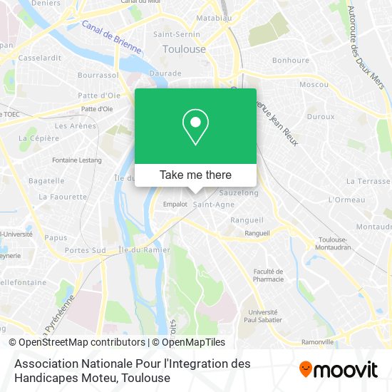 Association Nationale Pour l'Integration des Handicapes Moteu map