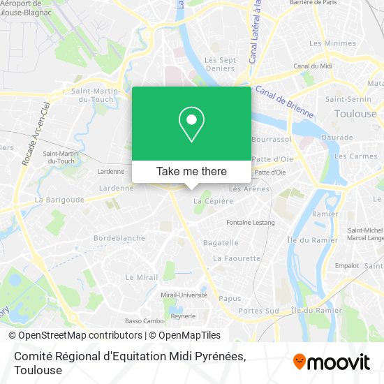 Comité Régional d'Equitation Midi Pyrénées map