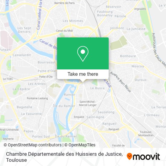 Mapa Chambre Départementale des Huissiers de Justice