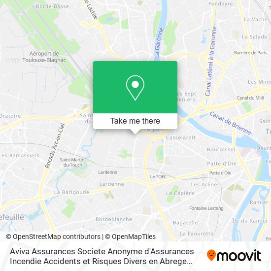 Mapa Aviva Assurances Societe Anonyme d'Assurances Incendie Accidents et Risques Divers en Abrege Aviva