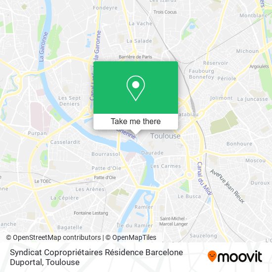 Syndicat Copropriétaires Résidence Barcelone Duportal map