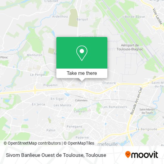 Mapa Sivom Banlieue Ouest de Toulouse
