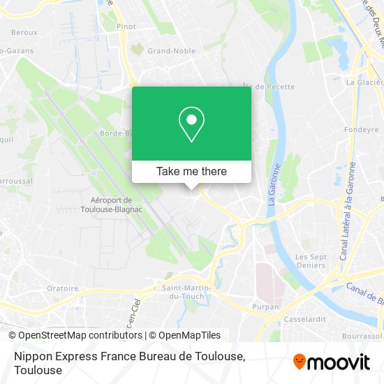 Mapa Nippon Express France Bureau de Toulouse