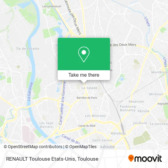 RENAULT Toulouse Etats-Unis map