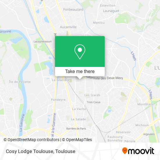 Cosy Lodge Toulouse map