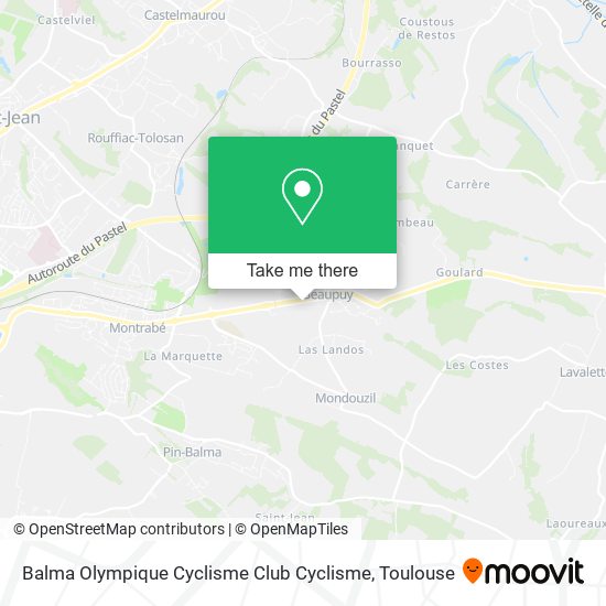 Mapa Balma Olympique Cyclisme Club Cyclisme