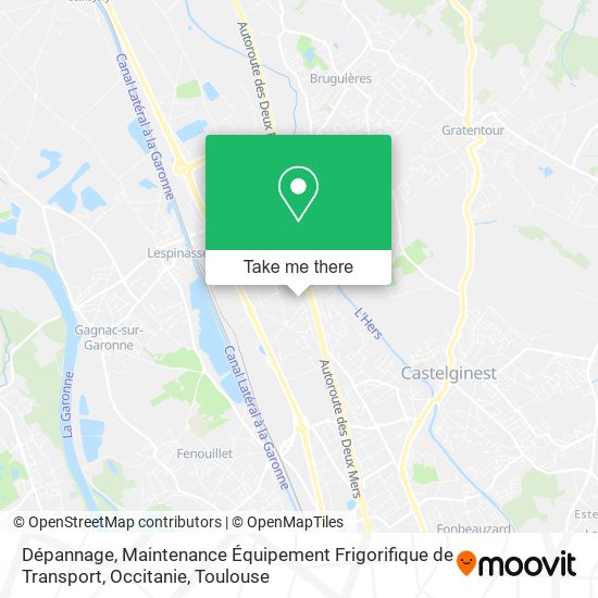 Dépannage, Maintenance Équipement Frigorifique de Transport, Occitanie map