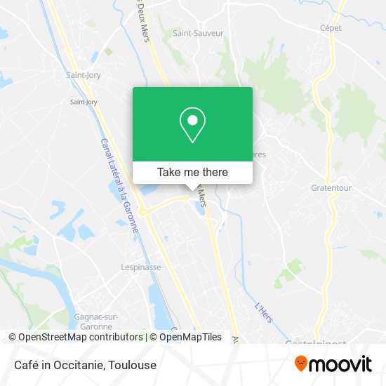 Café in Occitanie map