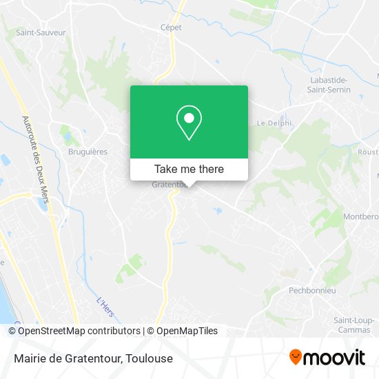 Mairie de Gratentour map