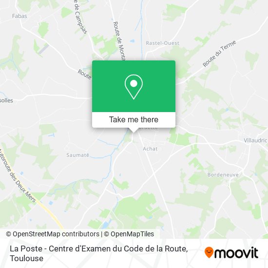 Mapa La Poste - Centre d'Examen du Code de la Route