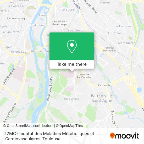 I2MC - Institut des Maladies Métaboliques et Cardiovasculaires map