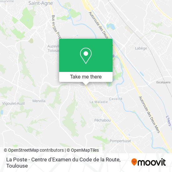 La Poste - Centre d'Examen du Code de la Route map