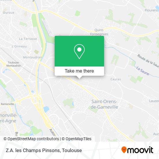 Z.A. les Champs Pinsons map
