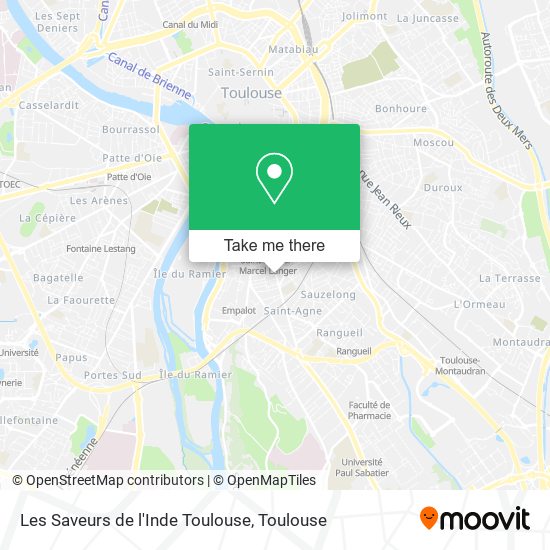 Mapa Les Saveurs de l'Inde Toulouse