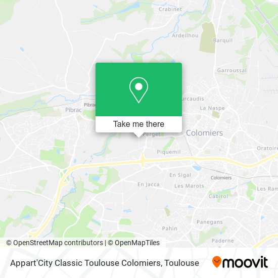 Appart'City Classic Toulouse Colomiers map