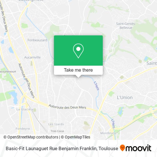 Basic-Fit Launaguet Rue Benjamin Franklin map