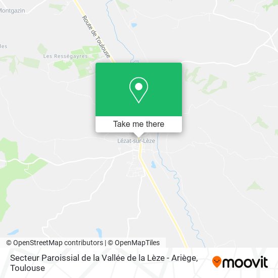 Secteur Paroissial de la Vallée de la Lèze - Ariège map