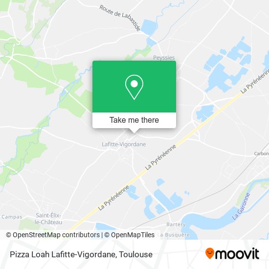 Mapa Pizza Loah Lafitte-Vigordane