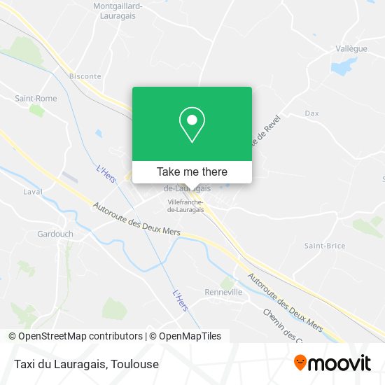 Taxi du Lauragais map