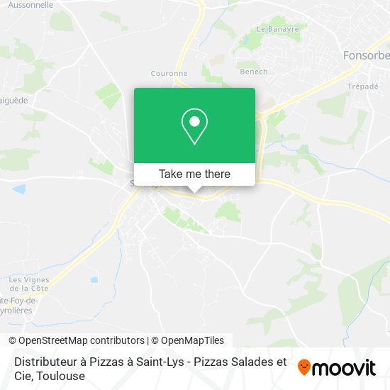 Distributeur à Pizzas à Saint-Lys - Pizzas Salades et Cie map