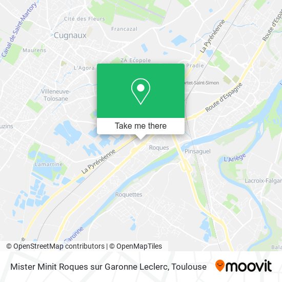 Mapa Mister Minit Roques sur Garonne Leclerc