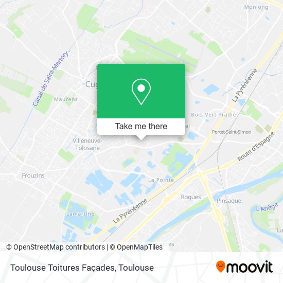 Mapa Toulouse Toitures Façades