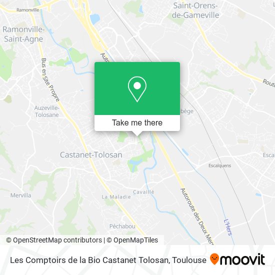 Mapa Les Comptoirs de la Bio Castanet Tolosan