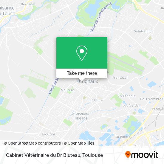 Mapa Cabinet Vétérinaire du Dr Bluteau