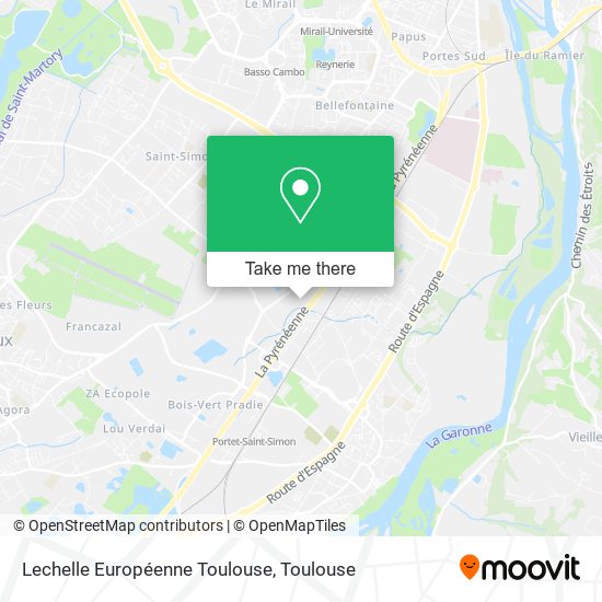 Mapa Lechelle Européenne Toulouse