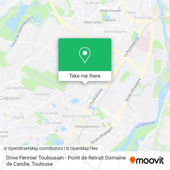 Mapa Drive Fermier Toulousain - Point de Retrait Domaine de Candie