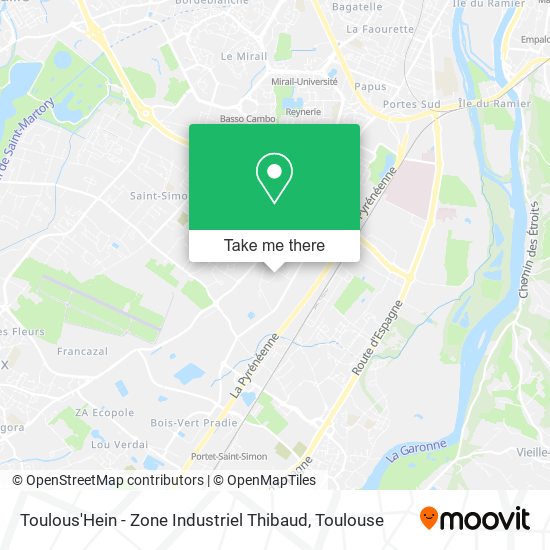 Toulous'Hein - Zone Industriel Thibaud map