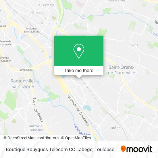 Boutique Bouygues Telecom CC Labege map